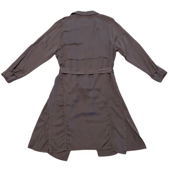 Black Swan | Lulu’s Emma Trench Jacket Women's M Open Lightweight Belted Gray - Picture 8 of 14